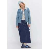 MISHIANA Australian Brand GHANDA Girls Style Cotton Blue Denim Long Skirt (New Arrival, Special Offe