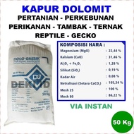 Termurah Kapur Dolomit 50 Kg Via Instant Kemasan Karung Karungan