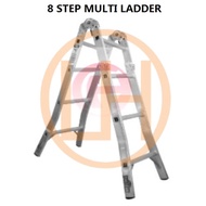 8 Step Heavy Duty Aluminium Multi Purpose Ladder - Tangga Lipat