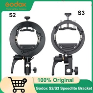 Godox S2/ S3 Bowens Mount S-Type Speedlite Bracket for Godox V1/V860II TT350 TT685 Series/AD400Pro A