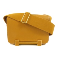 HERMES Chevre皮革Geta金扣肩背袋Caramel