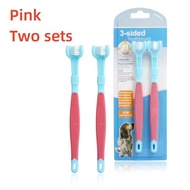 Pet Toothbrush Kit Dental Care Three Heads Dog Toothbrush Finger Toothbrush Teeth Care Dog Cat Clean