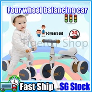 【 SG Stock】  Baby Walker Balance Bike 4 Wheel Toddler Scooter Ride On Toy for 14-36 Months Kids
