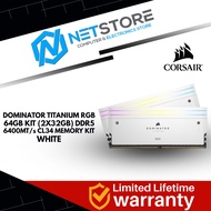 CORSAIR DOMINATOR TITANIUM RGB 64GB KIT (2X32GB) DDR5 6400MT/s CL34 MEMORY KIT WHITE - CMP64GX5M2B64