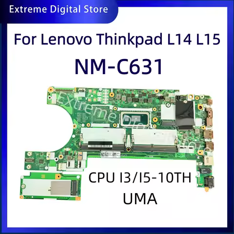 NM-C631 Is Suitable for Lenovo ThinkPad L14 L15 Laptop Motherboard CPU: I3 I5 I7-10TH UMA Plug-In SS