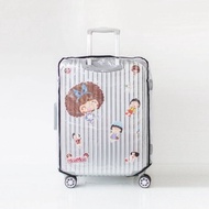 (Clear PVC Black Cloth Edge 22 ") Luggage Cover Size 22 Inches Made Of Clear Anti-Smudge Durable Wat