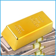 Fake Gold Bar Toy Fake Golden Bar Decorations for Kids Bullion Gold Bar Decorations Realistic Gold Bar Brick fitshomy