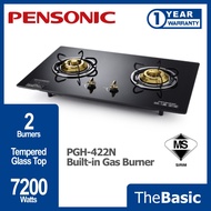 PENSONIC/MILUX 2 Burners Built-In Hob with Tempered Glass Top Gas Dapur Stove ( PGH-422N, PGH422N , MGH-222, MGH-233 )