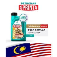 PETRONAS Sprinta 4T A900 10W-40 Fully Synthetic Minyak Hitam API SL JASO MB *SIRIM QAS