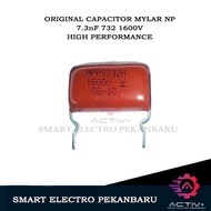 ORIGINAL MYLAR NP 732H 1600V 1.6KV CAPACITOR 732J 7N3 7.3NF 7.3 NF 1600VOLT CAPACITOR MILAR 1600 VOL