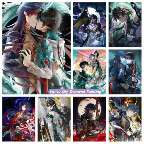 Blade Dan Heng Honkai Star Rail Game 5d Diamond Mosaic Painting Full Drills Anime Boy Diy Handcraft 