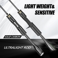 Full Carbon Ultralight Fishing Rod Solid Carbon UL Spinning Rod Baitcasting Rod Casting Rod