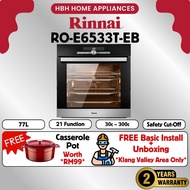 【Delivery Within 5 Days】Rinnai RO-E6533M-EB | 21 Cooking Function Oven | 77L Oven | Build In Oven