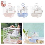 [Shiwaki3] 2 Tiers Hamster Cage Enclosure 7.4x9x11inch with Slide Multifunctional for Mice