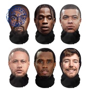 3d Mesh Star Pattern Full Face Mask Cosplay Role Funny Headwear Facial Mask For Fans Role Play B9r6