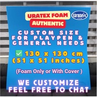 Uratex Foam for Playpen and General Use 130x130 cm / 51x51 inches (Foam Only or With Cover)