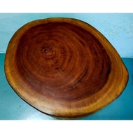 Solid Wood Slab 16-18 Inch Kayan Wood & Rain Tree Wood & Kayu Jati (Wood Slab / Slab Wood / Stool / 