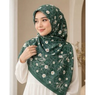 [Part FH] Tudung Bawal Fabulous Colours Cotton Premium Printed Bidang 45 Laser Cut - Square Hijab Bw