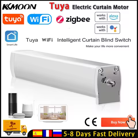 Tuya Intelligent Zigbee Electric Curtain Motor Auto Motorized Curtain Status Track Timing APP Remote