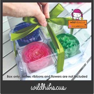 [wildhibiscus] 4 Jelly Cake Gift Box / Jelly Floral Cakes / Konnyaku / Plastic Cake Box / Jelly Art 