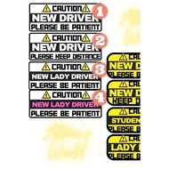 Sticker for New Driver / Caution New Driver signage / Student Driver / Lady Driver car Vinyl Sticker