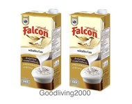 (ส่งฟรี) (x2 กล่อง) ผลิตภัณฑ์นมยูเอชที สำหรับตีฟองและผสมในเครื่องดื่ม ตรา นกเหยี่ยว (Falcon) ขนาด 1,000 มล. UHT Milk (for froth &amp; foam) 1000 mlx2