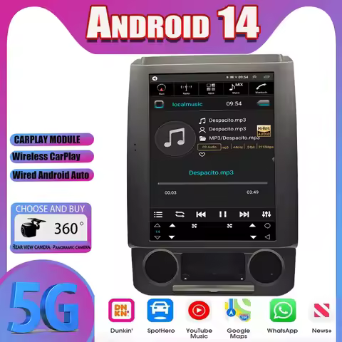 8GB 256GB Android Radio for Ford F150 2015 -2022 Car GPS Navigation Touch Screen Carplay Car Media V