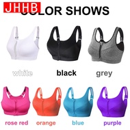 Women Quick-Drying Sports Bras Stretch Crop Tops Underwear Vest Woman Running Gym Zipper Adjustable 