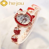HEJOU KT Cat Quartz Watch, Clock Cartoon Kitty Wrist Watch, Fashion Anime Waterproof Kawaii Cat Watc