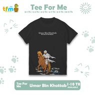 Islamic T-shirts for Children Umar Bin Khattab Ages 1 2 3 4 5 6 7 8 9 10 11 Years - Distro Tops Kids