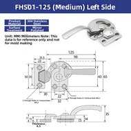 【HOT】Polished Stainless Steel 304 Window Sash Lock: Left & Right-Handed, 37mm