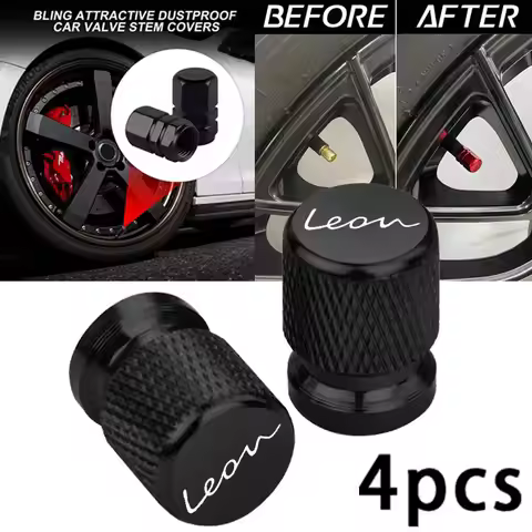 Car Wheel Tire Valve Caps Tyre Stem Covers Airdust Waterproof For Seat leon mk3 mk2 5f mk1 fr 1p 2 T