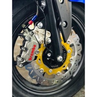 Brembo Caliper P4 Brake Caliper Silver 4Pot Brembo P4 Made In Italy 100%