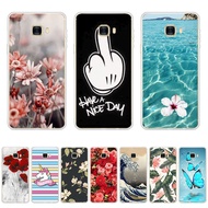 A25-Flowers Sea theme soft CPU Silicone Printing Anti-fall Back CoverIphone For Samsung Galaxy c5/c5 pro/c7/c7 pro/c9 pro