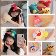 HT5 Cute Pikachu Bow Duck Fruits Hairy Hairpin Hair Accessories Clip Decorative Headwear Girlfriend 