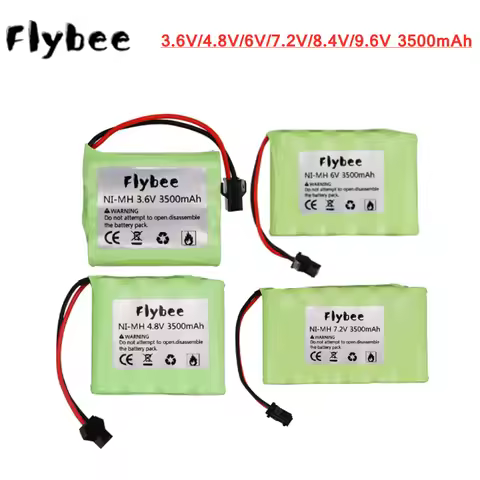 3.6V/4.8V/6V/7.2V/8.4V/9.6V 3500mah NI-MH AA 3000mah Rechargeable Battery Pack For Remote Control To