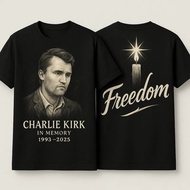 TShirt Peringatan Kebebasan Charlie Kirk Sentiasa Ingat Baju Charlie RIP 1993- Pakaian Peringatan Pa