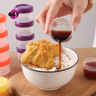 G&Y 4Pcs 35ml Salad Dressing Containers To Go Plastic Twist Top Sauce Condiment Container With Lid L