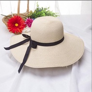2023 Simple Foldable Wide Brim Floppy Girls Straw Hat Sun Hat Beach Women Summer Hat UV Protect Travel Cap Lady Cap Female