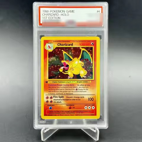 (English) DIY PKM 1999 PTCG GAME 1ST EDITION CHARIZARD-HOLO Collection Card P/S/A 10/9/8 Points Rati