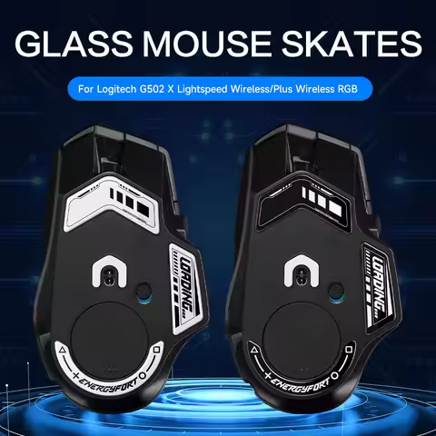 Glass Mouse Feet for Logitech G502 X PLUS / G502 XLIGHTSPEED WIRELESS Version Mouse Round Curved Edg