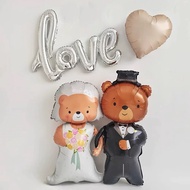 wedding Balloons Anniversary Male Bear Female Dress Foil Theme