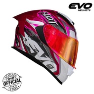 EVO Gt-Pro Riot One Dual Visor Full Face Helmet With Free Clear Lens