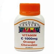 21ST CENTURY CHEWABLE VITAMIN C 1000MG 60'S