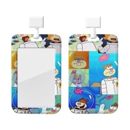 Sandy ID Badge Holder with Lanyard, Hard Plastic Key Card Work Badge Sleeve for Office, School, Fact