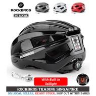 [SG SELLER] RockBros Bicycle Helmet Escooter Helmet Cycling helmet with light safety light bicycle accessories
