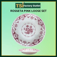 CLAYTAN LOOSE SET - ROSSETA PINK Ceramic Plate Pinggan Makan Seramik Kaca Tableware