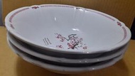 早期大同梅花 瓷碗 湯碗公-直徑23公分-3碗合售