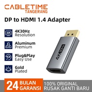 CABLETIME Converter DP to HDMI Female 4K60Hz Gold Plated