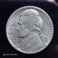 Koin Amerika 5 Cent Tahun 1987 P Liberty - FC02